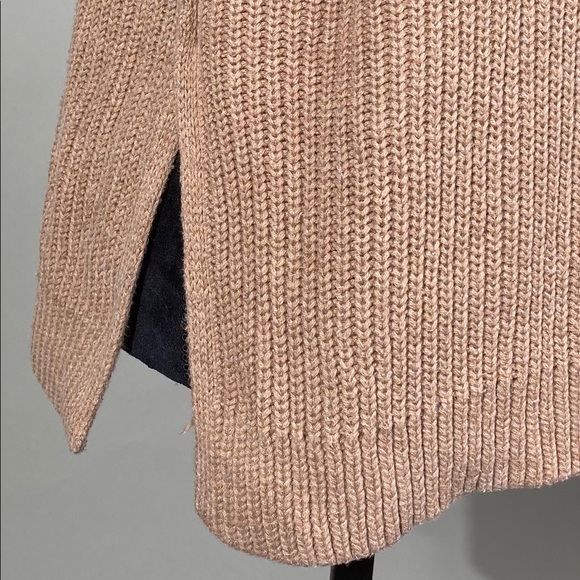 Camel Beige Knit Gilet Vest Turtleneck Sweaters - Picture 4 of 4